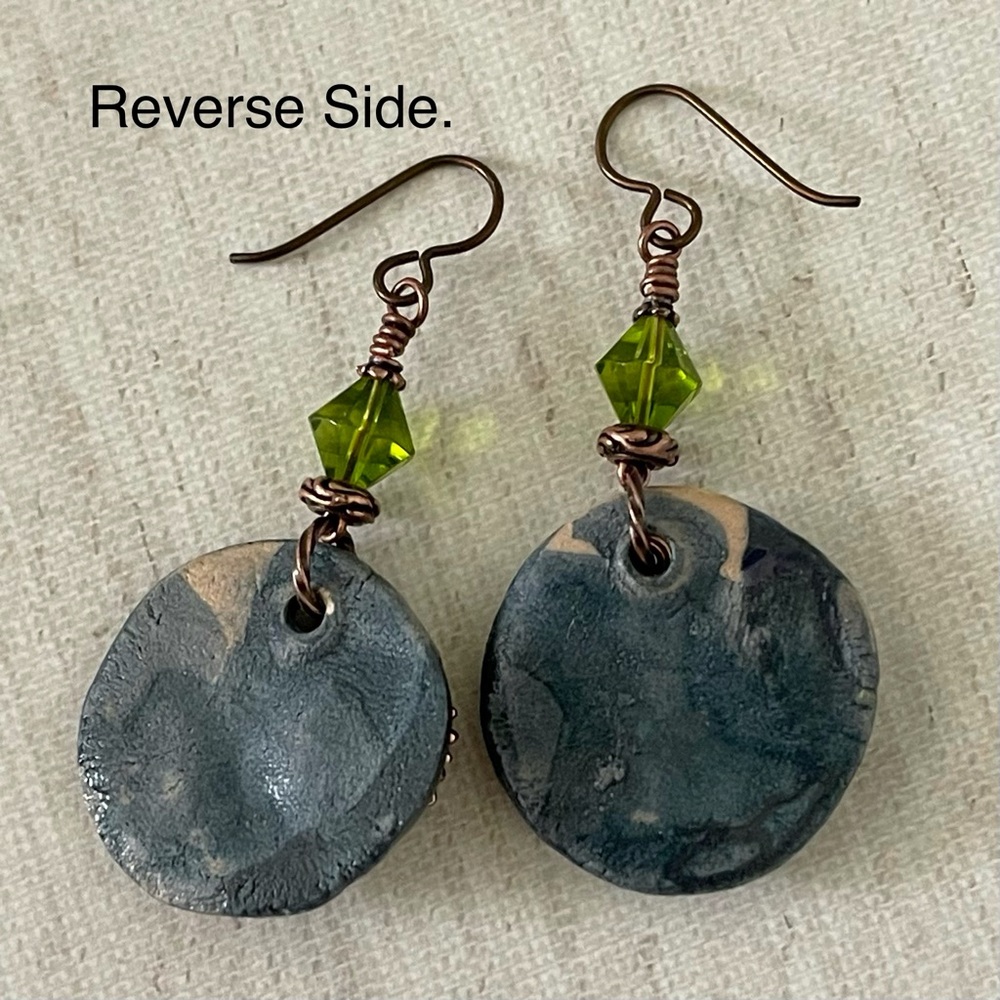 ARTISAN Earrings “Indigo Fields” - Dangles - Picture 10 of 11